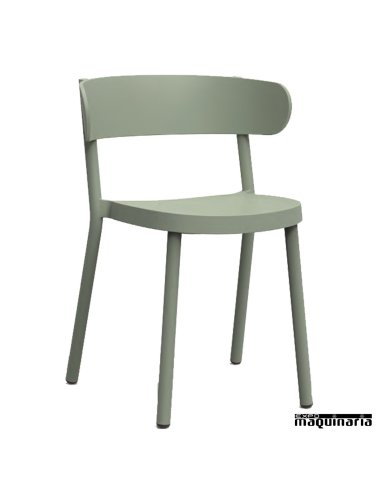 Silla terraza RECASINO apilable color gris verdoso