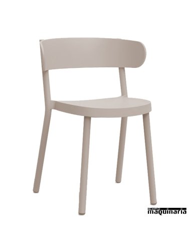 Silla terraza RECASINO apilable color marfil