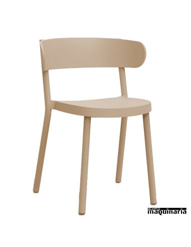 Silla terraza RECASINO apilable color arena