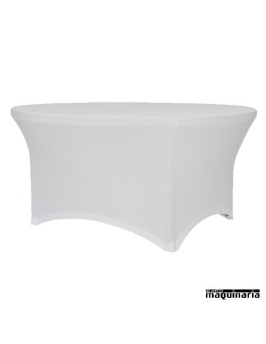 Funda de mesa ZOSTRECHPLANET150 redonda adaptable blanca