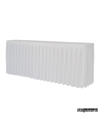 Funda de Mesa ZOPARAMOUNTL120 (plisada) blanca