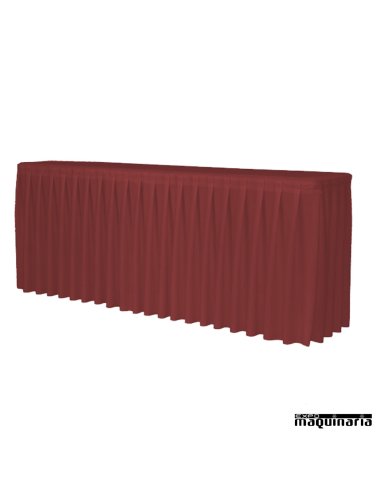 Funda de Mesa ZOPARAMOUNTL120 (plisada) burdeos