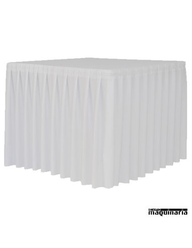 Funda de Mesa ZOPARAMOUNTXXL90 (plisada) blanca
