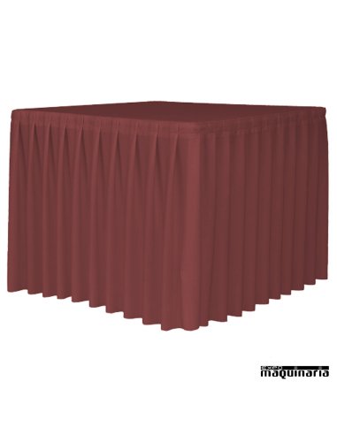Funda de Mesa ZOPARAMOUNTXXL90 (plisada) burdeos