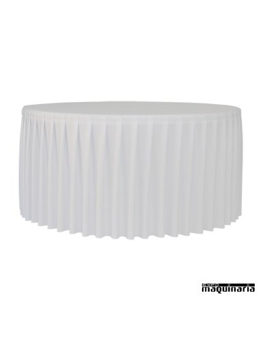 Funda de Mesa ZOPARAMOUNTPLANET160 (plisada) blanco