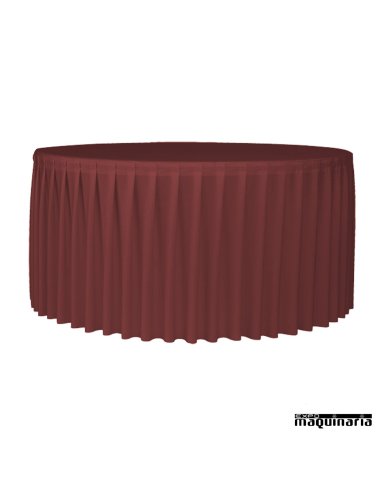 Funda de Mesa PLANET150 PARAMOUNT (plisada) burdeos
