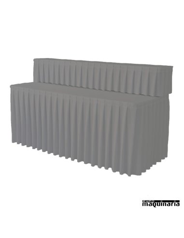 Funda de Mesa BUFFET180 PARAMOUNT (plisada) antracita
