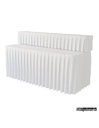 Funda de Mesa BUFFET180 PARAMOUNT (plisada) blanco