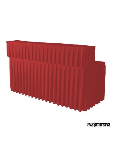 Funda de Mesa BUFFET180 PARAMOUNT (plisada) rojo
