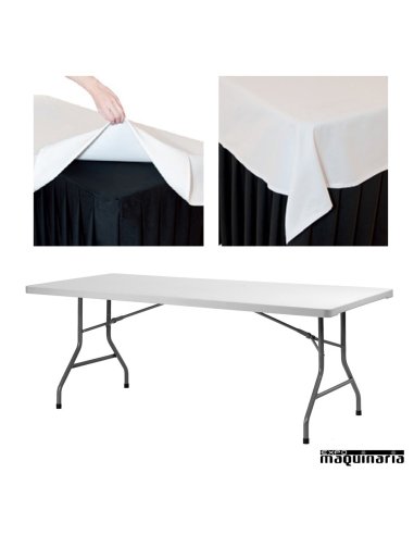 Mantel hosteleria rectangular 198.2 cm. ZOCUBREMESAXXL200