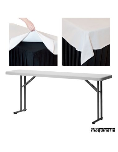 Mantel de sobremasa rectangular ZOCUBREMESAM180