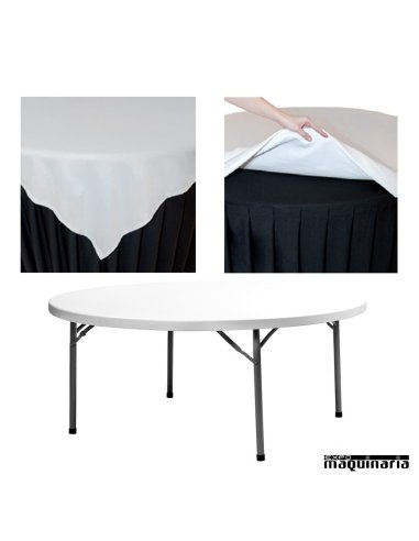 Mantel hosteleria redondo para mesa 160cm ZOMANTELPLANET160