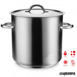 Olla industrial inox 98 litros con tapa TOP LINE