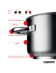 Conjunto Cuscusera bombeada con tapa PU240.060 (72+45 litros) 2
