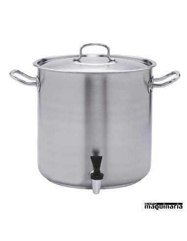 Olla industrial de 72 litros con grifo y tapa PU248045