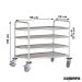Carro de servicio acero inox 4 bandejas de 90 cm PU80310
