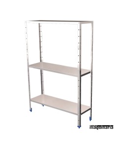 Estantería de acero inoxidable con 3 estantes inox. Espesor 1,5mm