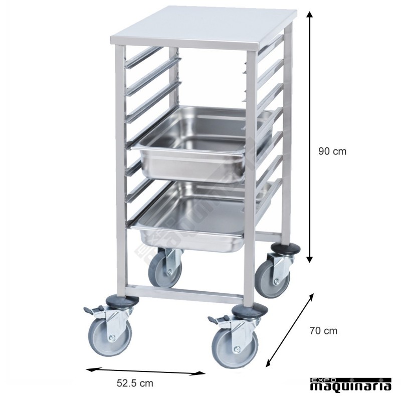 Carro transporte bandejas pastelería 7 guías PU80560