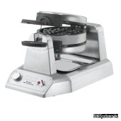 Gofrera profesional  doble PUWW200E con triple capa antiadherente
