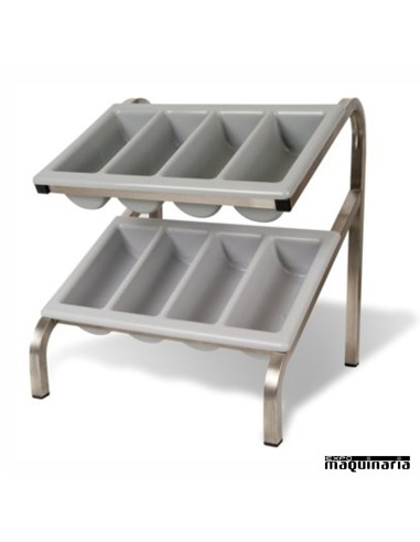 Soporte doble para bandejas porta cubiertos GN 1/1 PU80710
