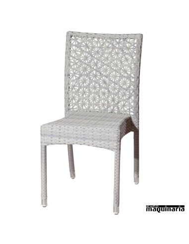 Silla Rattan Sintético FANANCY DELUXE color blanco