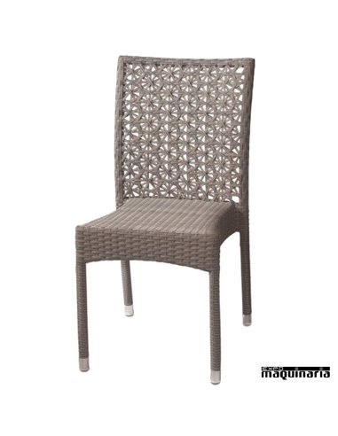 Silla Rattan Sintético FANANCY DELUXE color gris