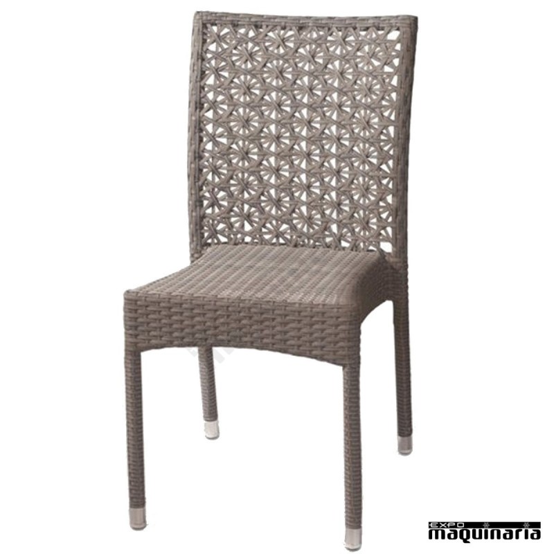 Silla Rattan Sintético FANANCY DELUXE color gris