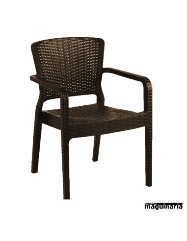 Silla de terraza FASANTORINI color wengue