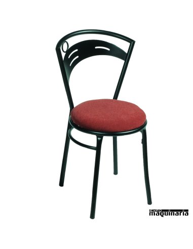 Silla de interior FACIBELES asiento tapizado michigan burdeos