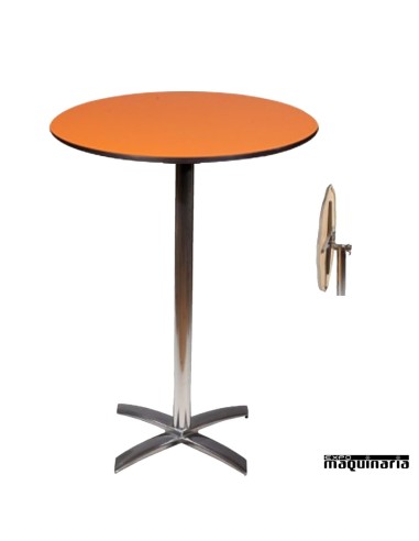 Mesa alta aluminio FAPISA-H ABATIBLE redonda