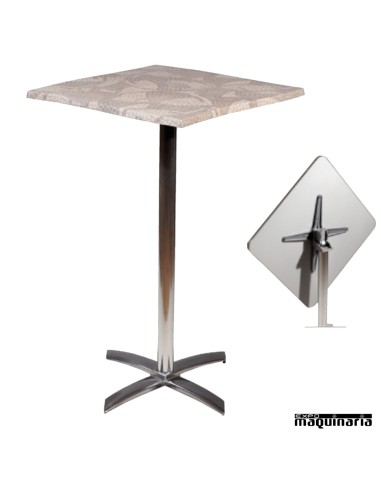 Mesa alta aluminio FAPISA-H ABATIBLE cuadrada