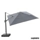 Parasol 3x3 aluminio DELUXE color gris vista superior