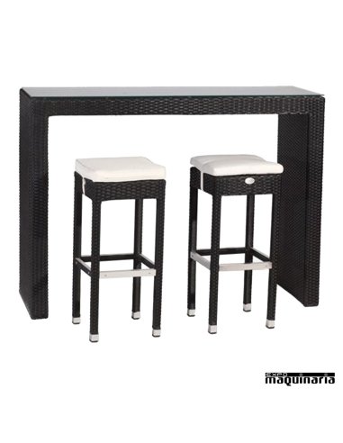 Mesa alta de rattan FAMODENA50