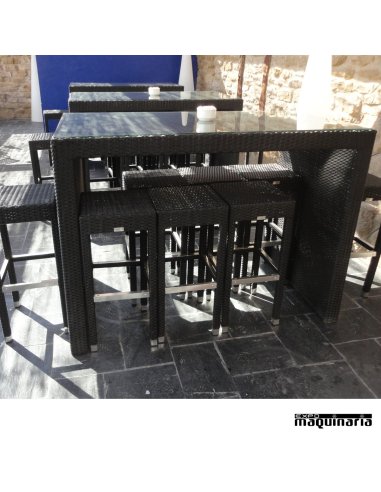 Taburete de médula de rattan FAMONZA
