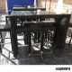 Conjunto de mesa alta + 8 taburetes de rattan terraza