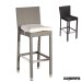 Taburete de médula de rattan  con respaldo FATRENTO