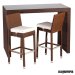 Taburete de médula de rattan  con respaldo FATRENTO con mesa Modena