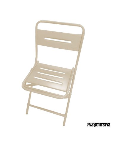 Silla plegable vintage  1F501 color beige