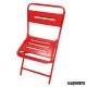 Silla plegable vintage 1F501 color rojo