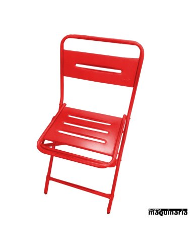 Silla plegable vintage  1F501 color rojo