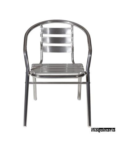 Silla brazos aluminio apilable 2F221