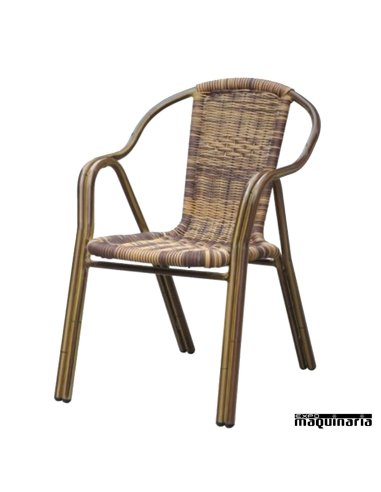 Sillón aluminio médula FAHOUSTON-BAMBOO
