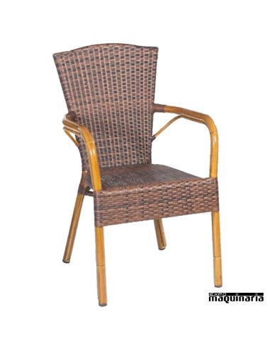 Sillón ratan aluminio FAFILIPINAS