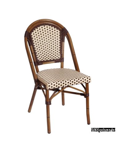 Silla aluminio ratan FANIZA