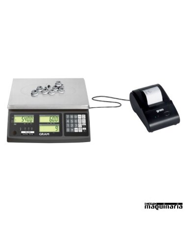 Balanza Industrial cuenta piezas GRRK con alta conectividad con impresora (no incluida)