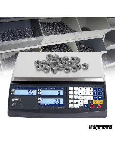 Balanza Industrial GRCK con función avanzada de contaje de piezas con tuercas