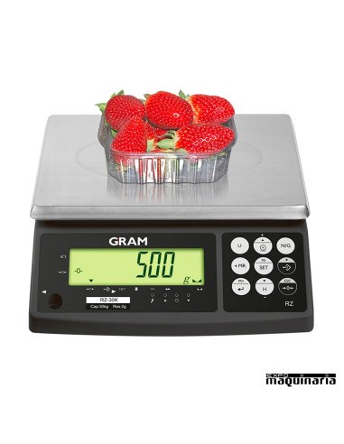 Balanza Industrial GRRZ-30 pesando fresas