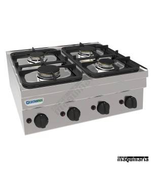 Cocina industrial a gas PC70G/6 con cuatro quemadores