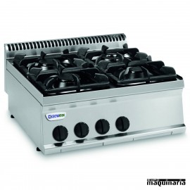 Cocina industrial a gas CLPC70G7 con cuatro quemadores