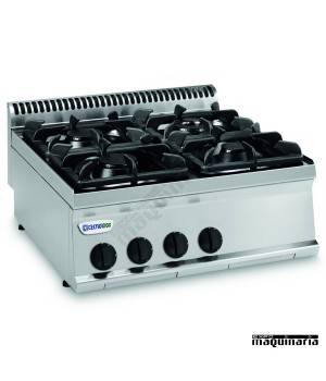 Cocina industrial a gas CLPC70G7 con cuatro quemadores